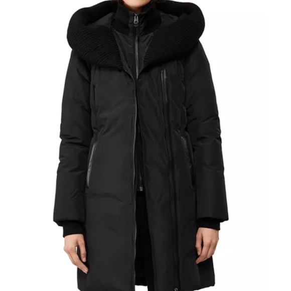 Mackage Brigid Knit Trim Down Coat - Picture 1 of 4